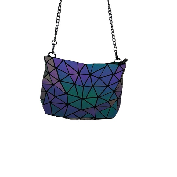 Lovevook Geometric translucent Luminous Iridescent small Crossbody Purse - Picture 3 of 7